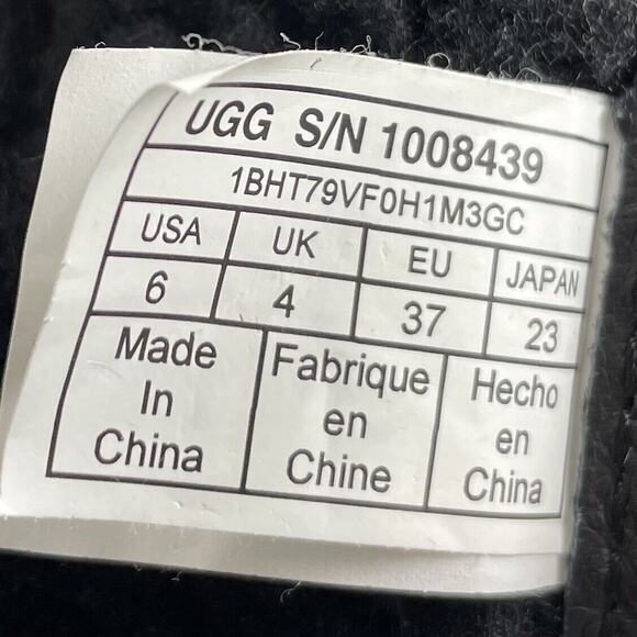 UGG Simmens Double Buckle Leather Boots Womens Size 6 Black Waterproof Leather - Picture 10 of 11